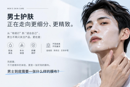 有多少男士用面膜是“凑合”的，男士也有自己的护肤诉求
